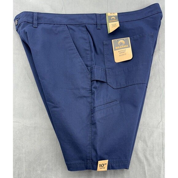 Brahma Ripstop Cargo Shorts Mens 40 Dark Navy Relaxed Fit 10 Inch Inseam Utility - Picture 3 of 12
